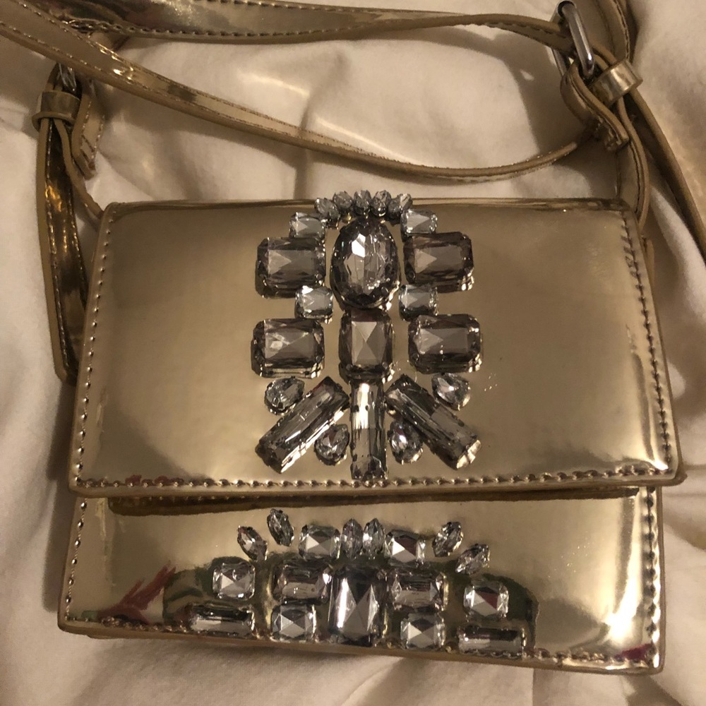 Gold holiday sequin purse!